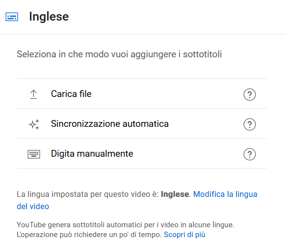 aggiungere i sottotitoli ad un video